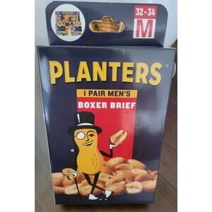 Planters Peanuts Novelty Men's Boxer Briefs Shorts Underwear Size Medium 32-34